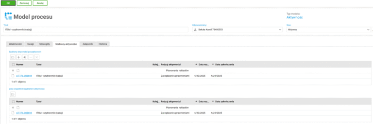 Rys. 9 - Model procesu